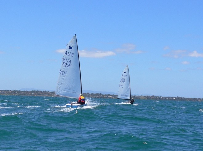 R4 Roger Blasse leads brother Andre at the 2008 OK Dinghy Nationals © Richard Furneaux